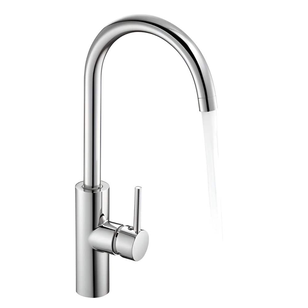 Silver Stainless Steel Bathroom Sink Faucet with Infrared Sensor and Temperature Control - 4.1 x 2.0 x 15.6 in