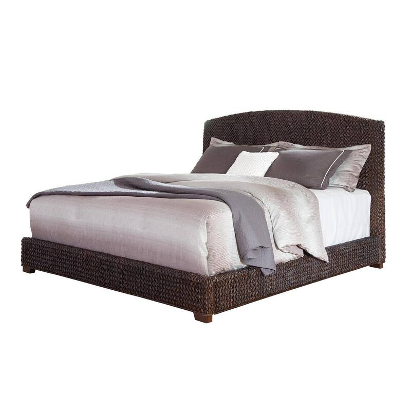 Queen Size Bed Frame Woven Banana Leaf Bed Rustic Bed Frame Bedroom Furniture