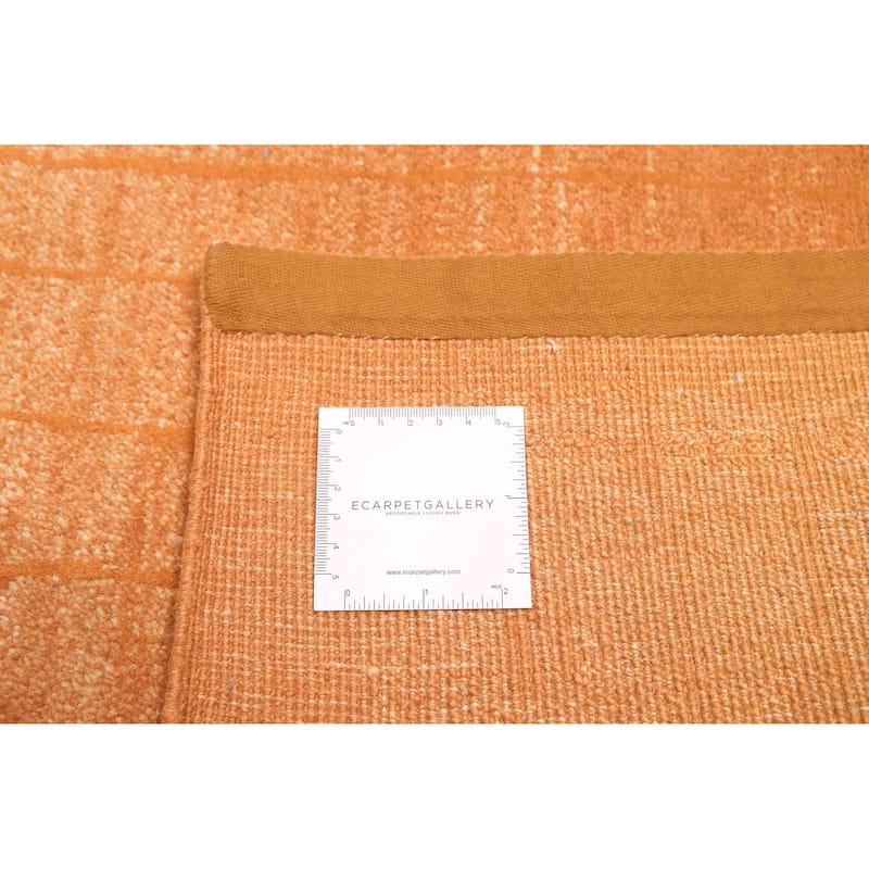 ECARPETGALLERY Hand-knotted Opulence Burnt Orange Wool Rug - 6'0 x 9'2