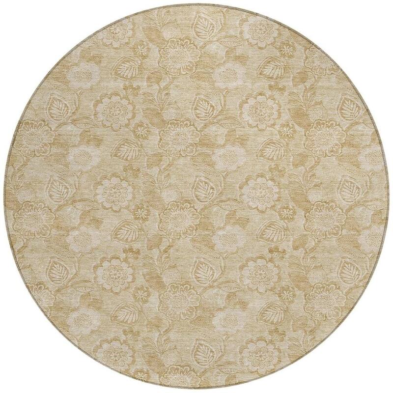 HomeRoots Floral Transitional Rectangle Outdoor Rug