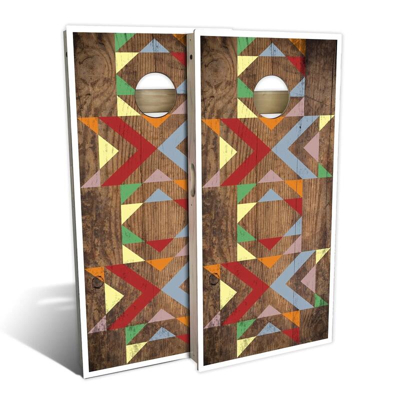 Country Living Autumn Layout Outdoor Cornhole Board Set - Premium 2x4 - Include Carrying Case