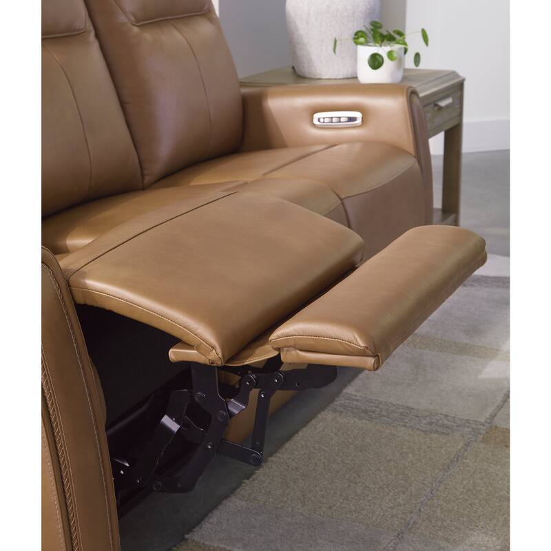 Signature Design by Ashley Tryanny Brown Power Reclining Loveseat - 58.38"W x 38.75"D x 43"H