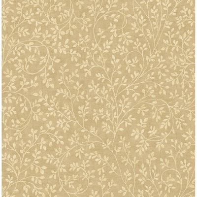 Seabrook Designs Eliza Leaf Trail Unpasted Wallpaper