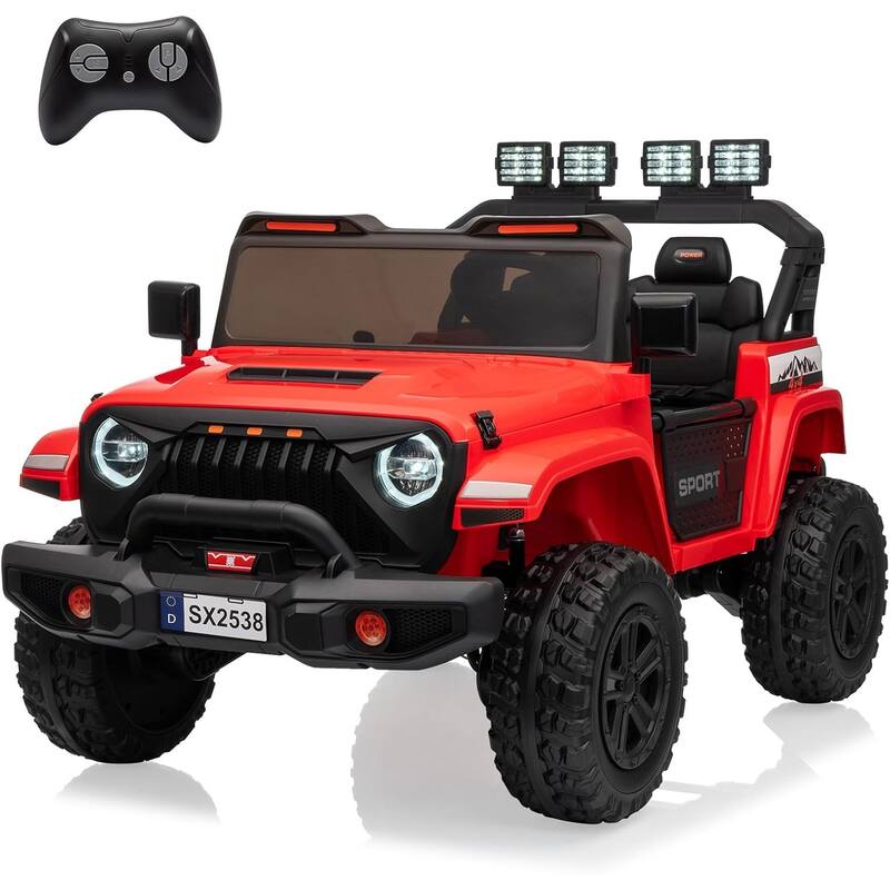 24V Kids Electric Ride-On Car, 2-Seater 4WD