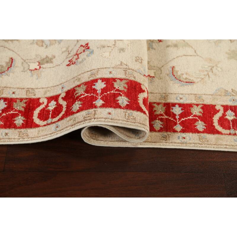 Vegetable Dye Peshawar Chobi Wool Runner Rug Handmade Oriental Carpet - 2'9" x 9'8"