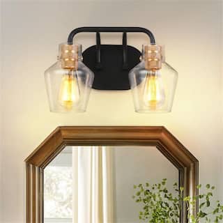 Dimmable Vanity Light with Clear Glass Shades
