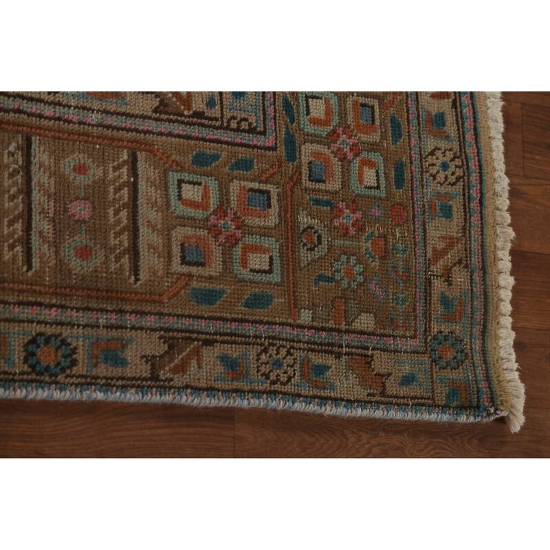 Gray Over-Dyed Tabriz Persian Vintage Rug Hand-Knotted Wool Carpet - 6'7"x 9'6"