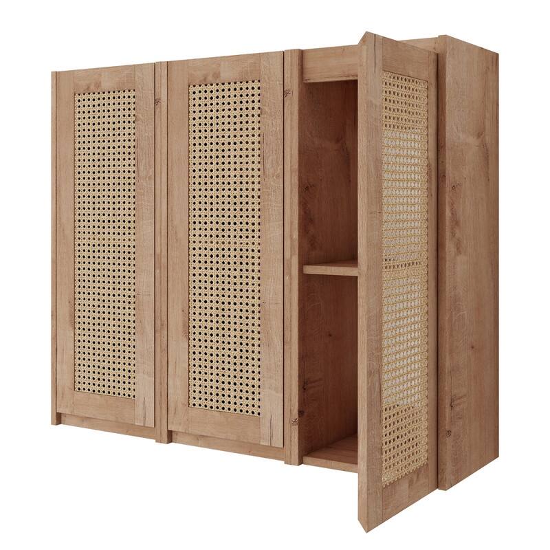 MEDUNJESS Bathroom Side Cabinet, Float Mounting Design