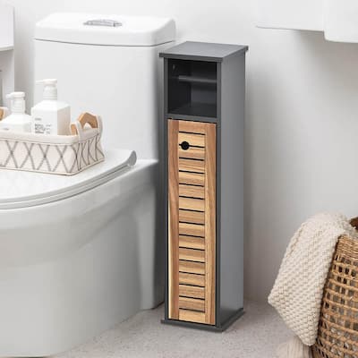 Toilet Paper Storage Cabinet with Dispenser Toilet Organizer - 7.2'L x 7.2"W x 29.9"H