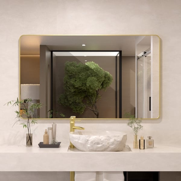 Elloallo Rectangle Frameless Wall Mou...