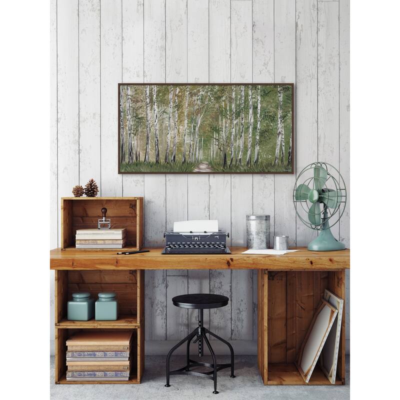 A Shady Path Floater Framed Print on Canvas