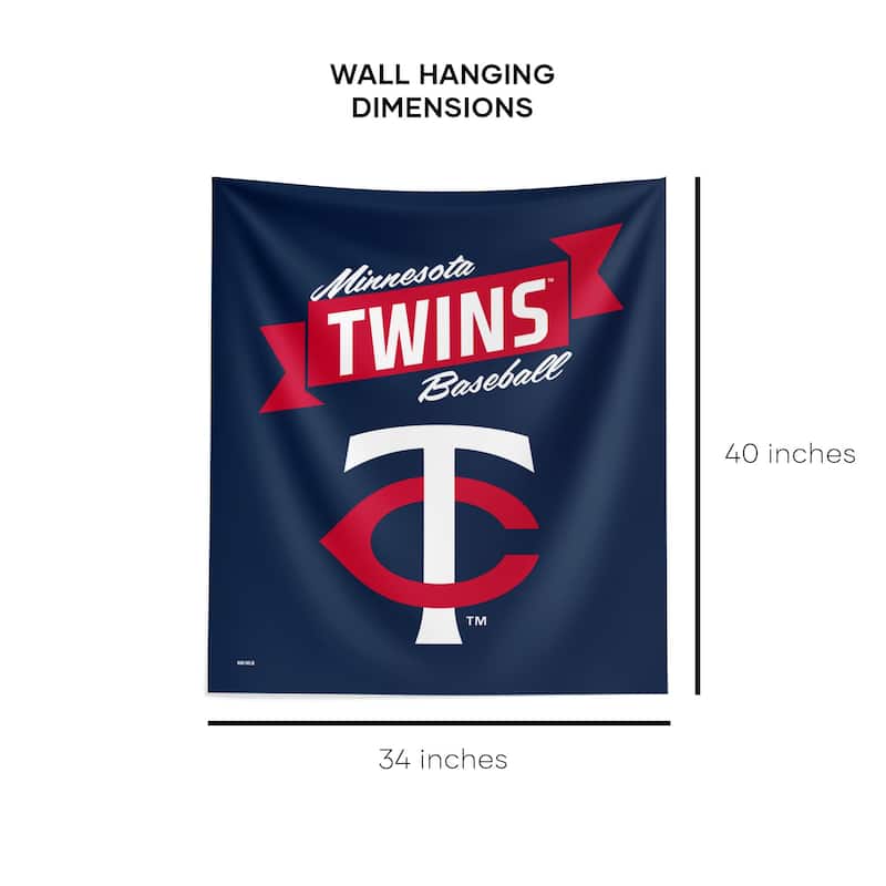 MLB Premium Twins Printed Wall Hanging - 34"x40"
