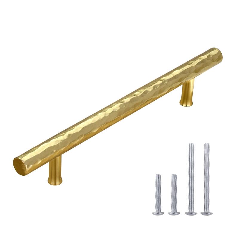 5 Inch Hole Center Copper Kitchen Cabinet Handles 100% Solid Brass Drawer Pulls (5-PACK)