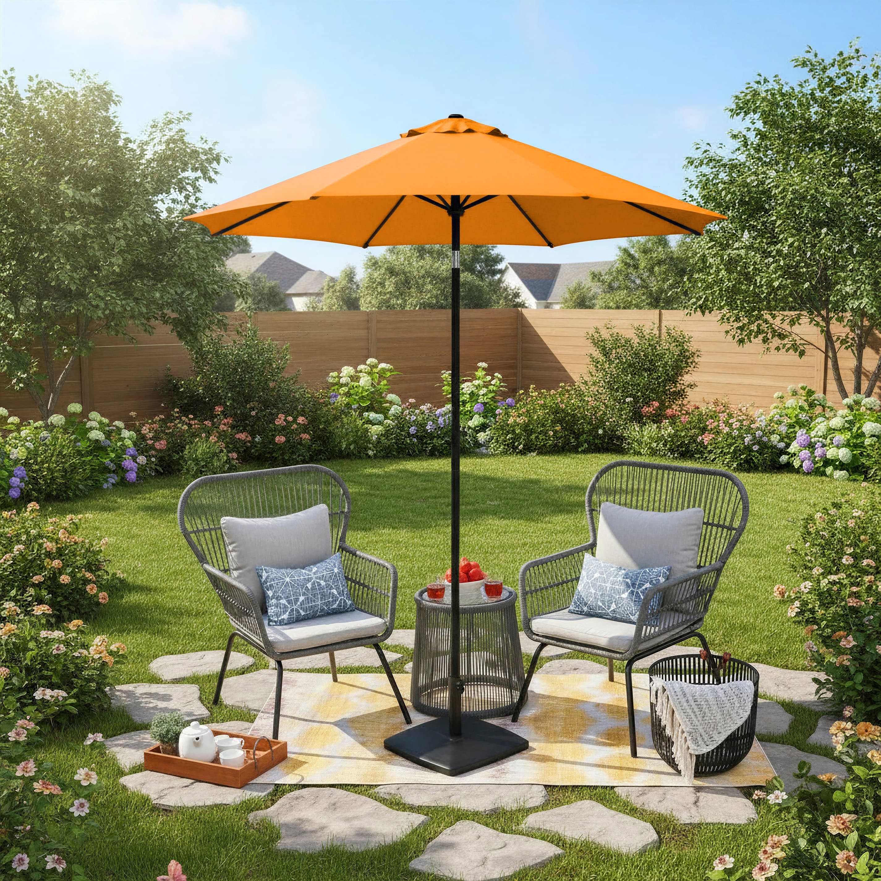 7 ft tilt crank patio umbrella ABCCANOPY 7.5-ft Market Polyester Perfect for providing shade and comfort for outdoor entertaining on your patio or deck. Sunline 7.5 ft Patio Market
