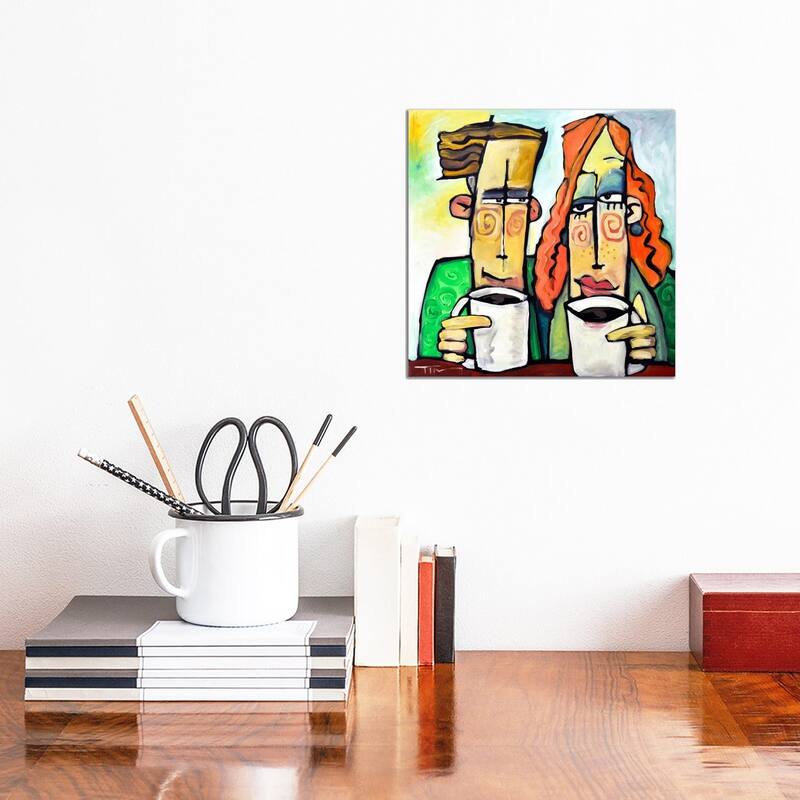 iCanvas "Coffee Date" by Tim Nyberg Canvas Print - 12x12x1.5