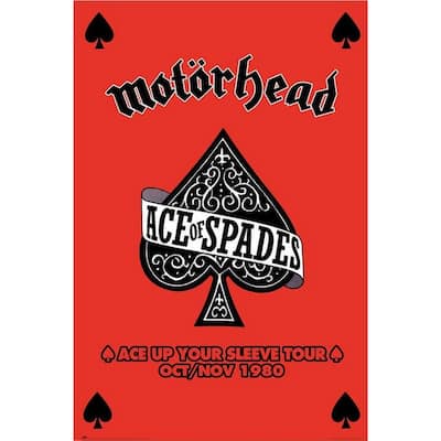 Motorhead Ace of Spades Art Poster - 24 x 36 Inch