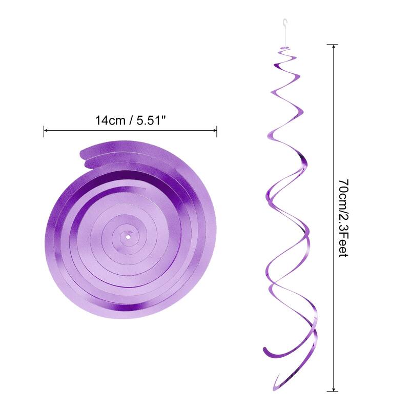 30 Pcs Gold Party Hanging Double Strip with Hang Tag String,Hook - Light Purple