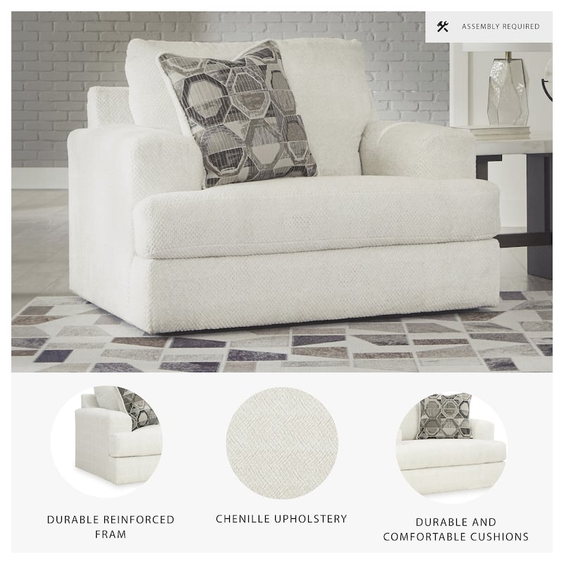 Signature Design by Ashley Karinne Linen Oversized Chair - 51" W x 41" D x 39" H