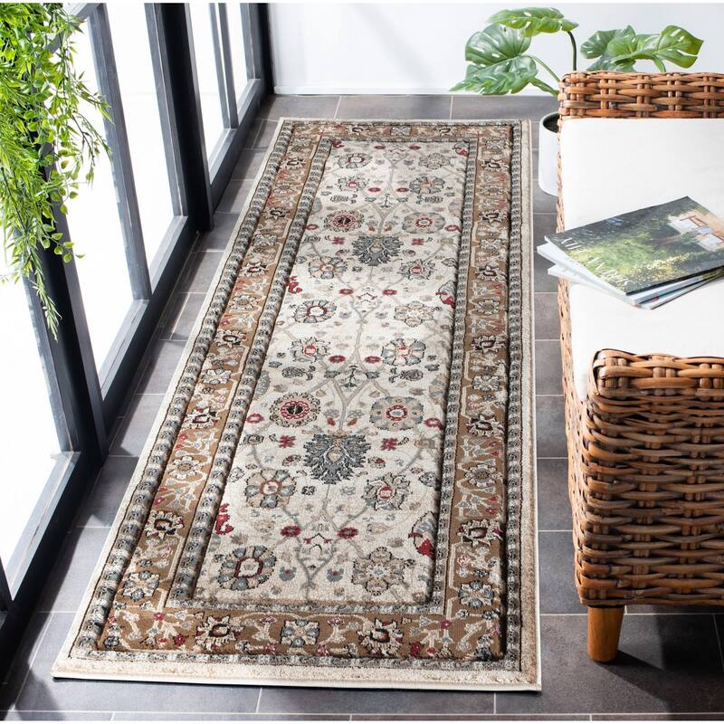 Glamour Collection Floral Area Rug