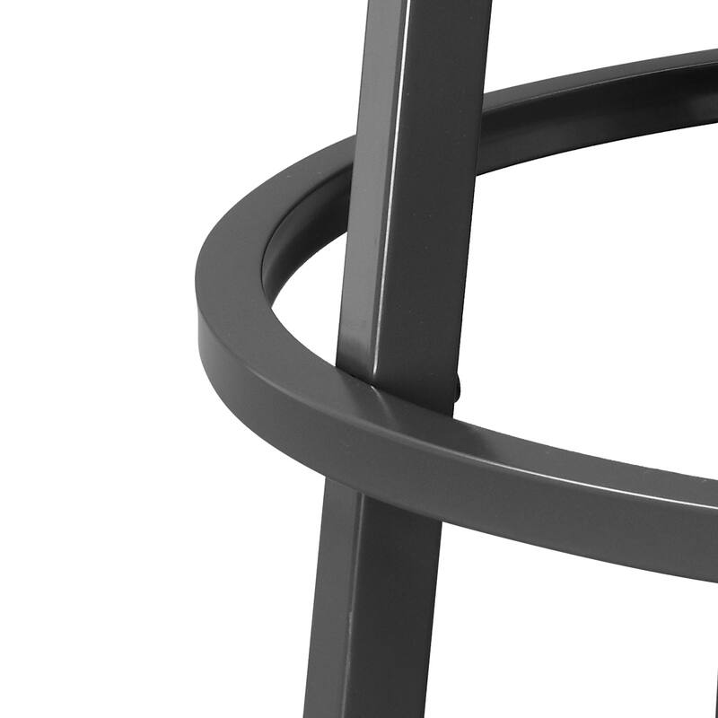 2 Pieces Wrought Iron Swivel Bar Chairs for Patio or Kitchen - 23.23" x 26.38" x 51.38"