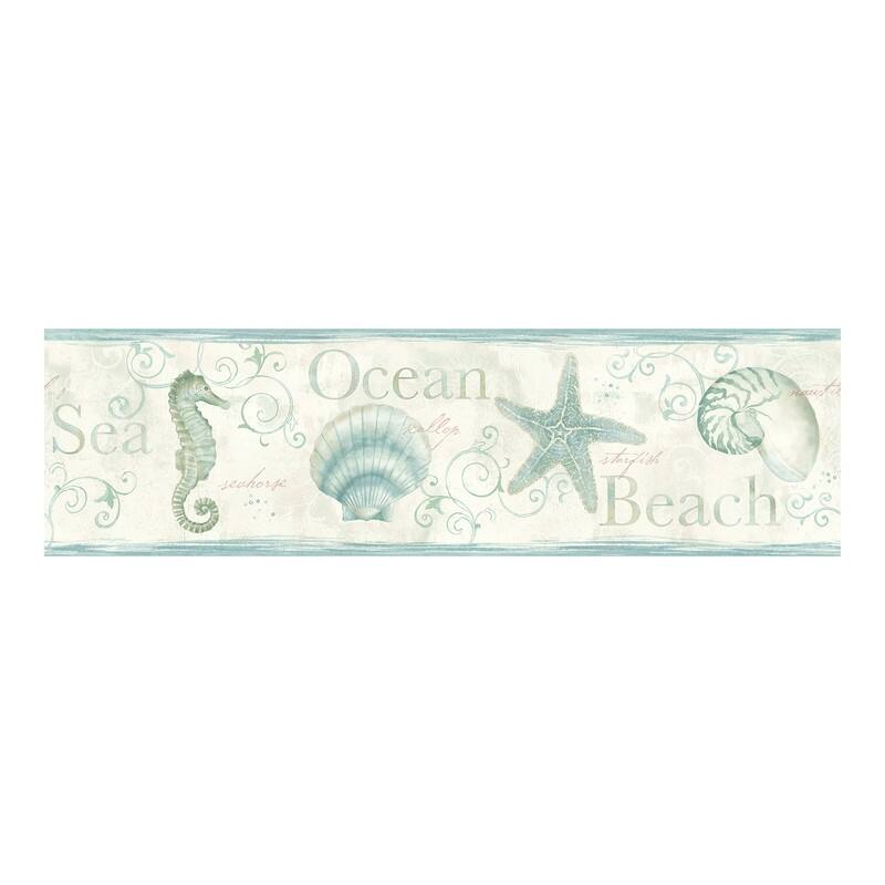 Chesapeake Island Bay Sea Green Starfish Border - 6 x 180 x 0.025