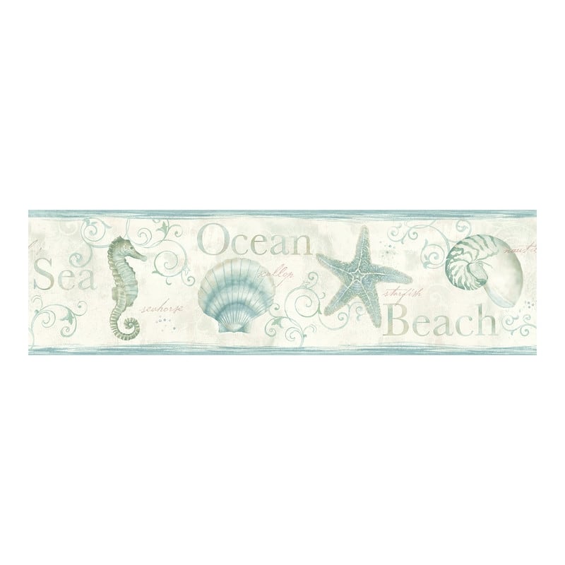 Chesapeake Island Bay Sea Green Starfish Border - 6 x 180 x 0.025