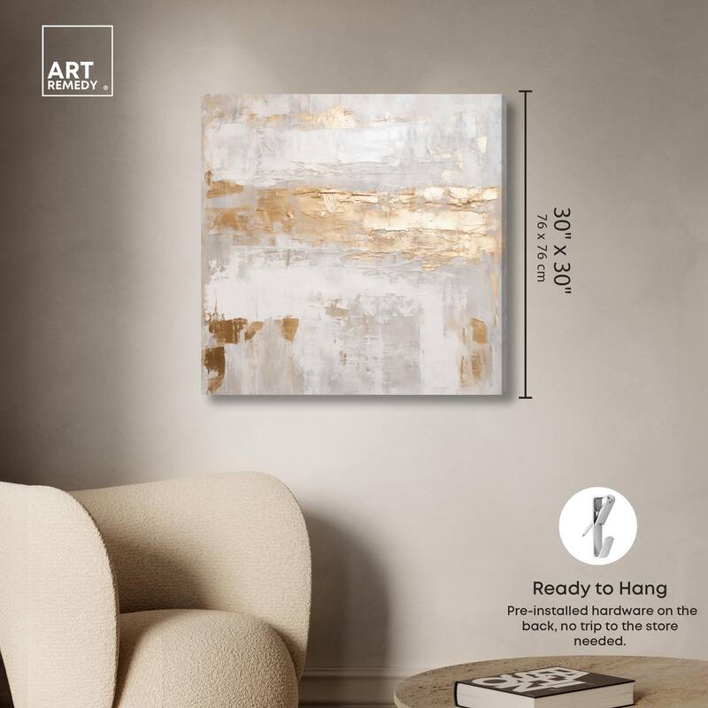 Melted Goldscape IV Canvas by Art Remedy, Gallery Wrapped