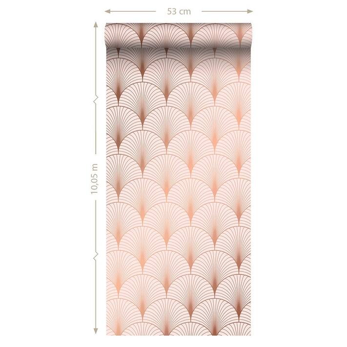 ESTA Home Lempicka Pink Art Deco Motif Wallpaper