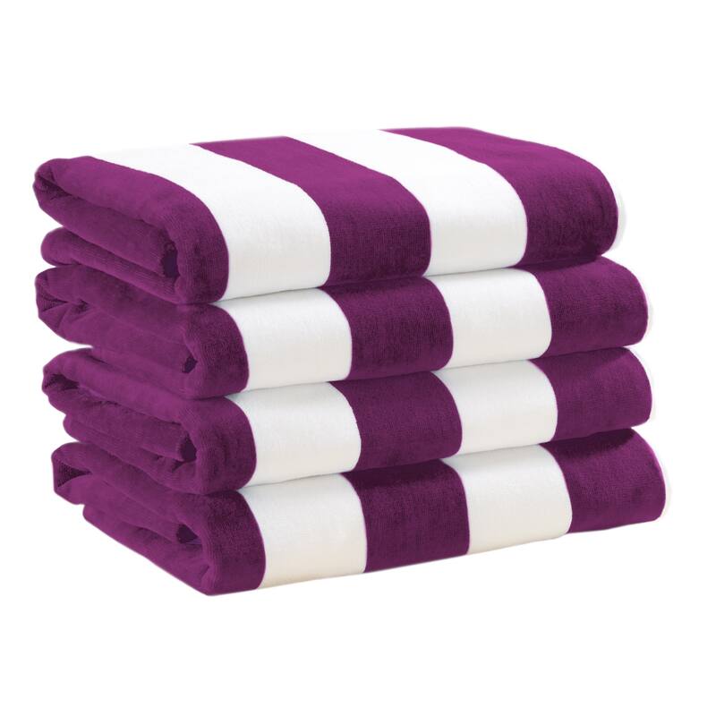Luxurious Cotton Vibrant Colored Striped Beach Towel