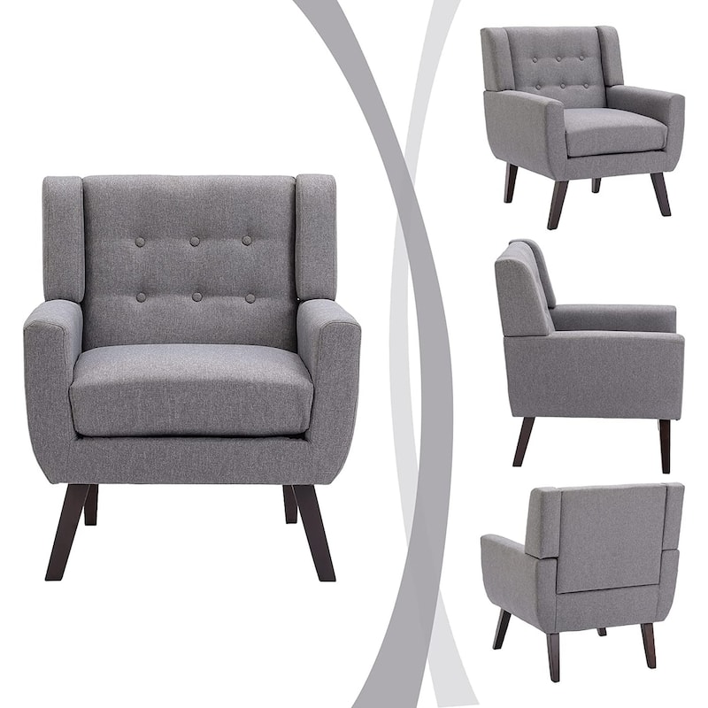 Arm Chair Morden Linen Upholstered Accent Chair Living Room Chair