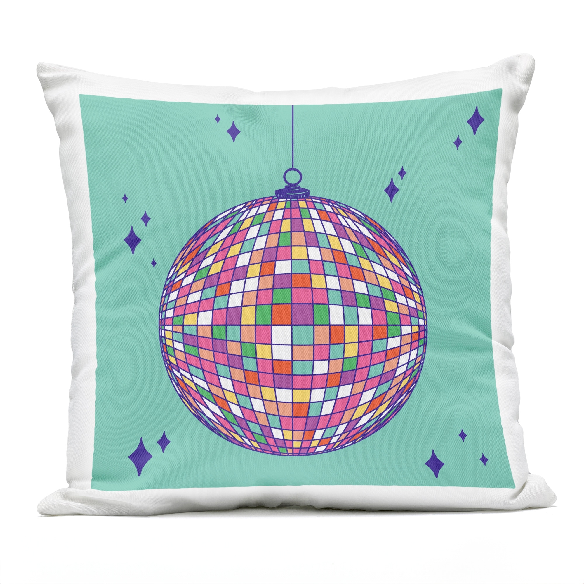 Stupell Geometric Modern Disco Ball Printed Outdoor Throw Pillow Design by Sazerelli Designs