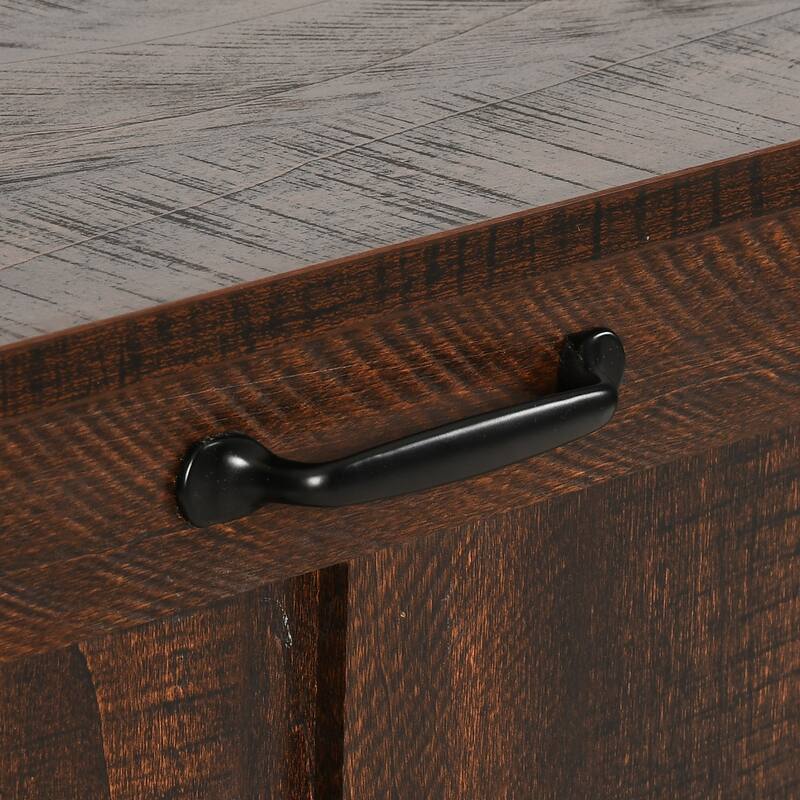 Double Tilt Out Trash Cabinet Kitchen Island with Storage
