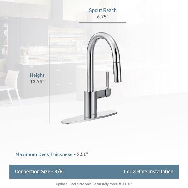 Shop Moen 5965 Align Single Handle Pullout Spray Bar Faucet With