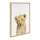 preview thumbnail 12 of 18, Sylvie Sleepy Baby Lion Animal Print Framed Canvas Art by Amy Peterson Plastic - Brown - 23x33