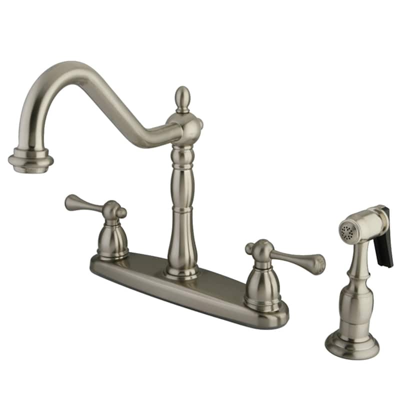 Kingston Brass English Vintage Centerset Kitchen Faucet - Brushed Nickel