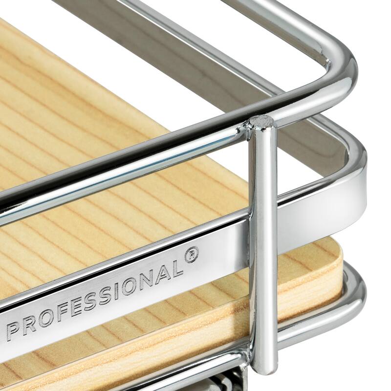 LYNK PROFESSIONAL® Élite™ Pull Out Spice Rack Organizer for Cabinet - 6-1/4 inch Wide - Lifetime Ltd Warranty, Wood - 6.3in Wood