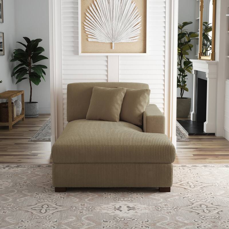 Modern Modular Sectional Sofa Corduroy Chaise Lounges