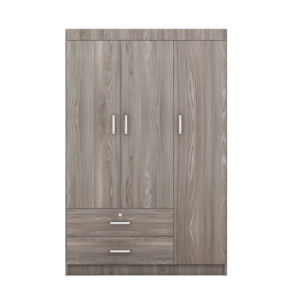 Nestfair 3-Door Wardrobe with 2 Drawers - Bed Bath & Beyond - 40330027