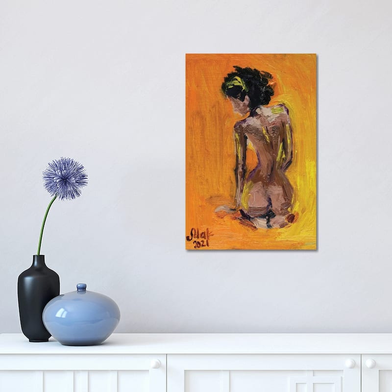 iCanvas "African American Woman Back" by Nataly Mak Canvas Print - 18x12x1.5
