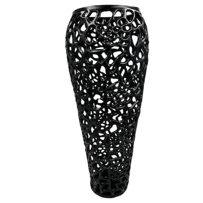 Decorative Handmade Aluminum Hollow-out Flower Vase