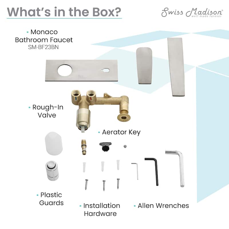Monaco Single-Handle Wall-Mount Bathroom Faucet