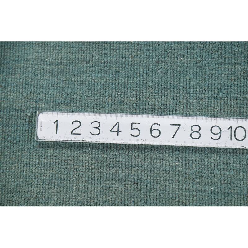 Turquoise Blue Modern Gabbeh Oriental Area Rug Handmade Wool Carpet - 5'1" x 6'6"