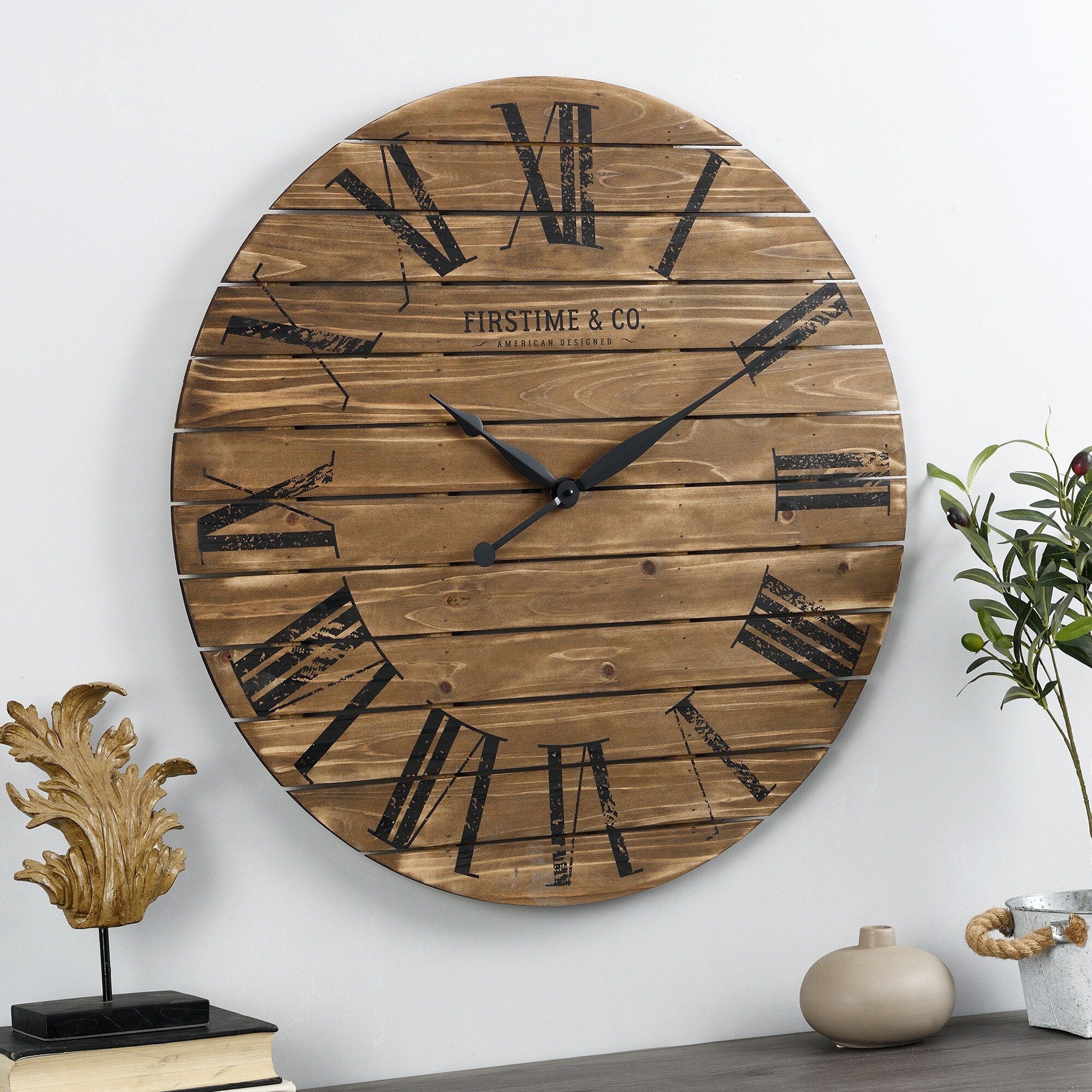 Details about   Beautiful Wooden Triangle Shape Wall Clock Nautical Home & Office Decor Clock 
