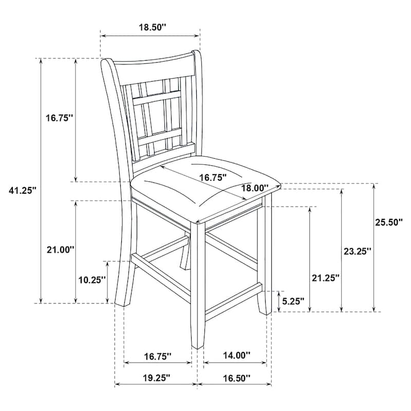 Lavon 5-piece Wood Frame Counter Height Dining Set