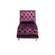 preview thumbnail 8 of 9, Traditional Velvet Sofa with Acrylic Feet and Lumbar Pillow, Purple