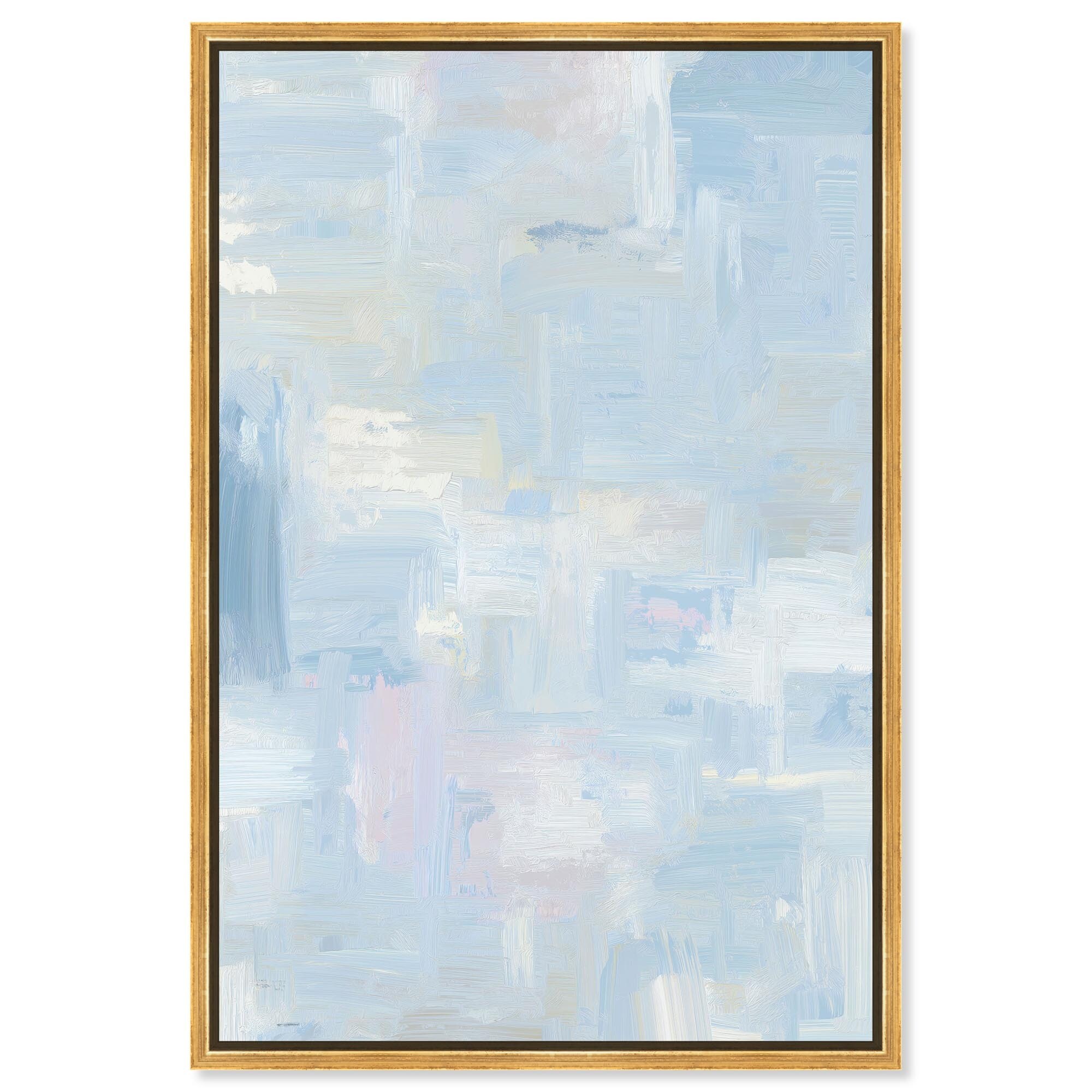 Aqua Dream II Calming Blue Wall Art Framed Canvas Print by Art Remedy