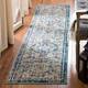 SAFAVIEH Madison Sabire Boho Medallion Distressed Rug - 2'2" x 10' Runner - Navy/Light Blue