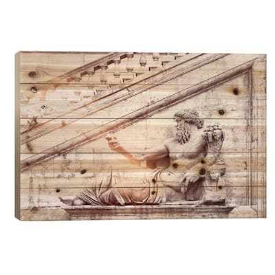 Roman Statue Print On Wood by Philippe Hugonnard - Multi-Color