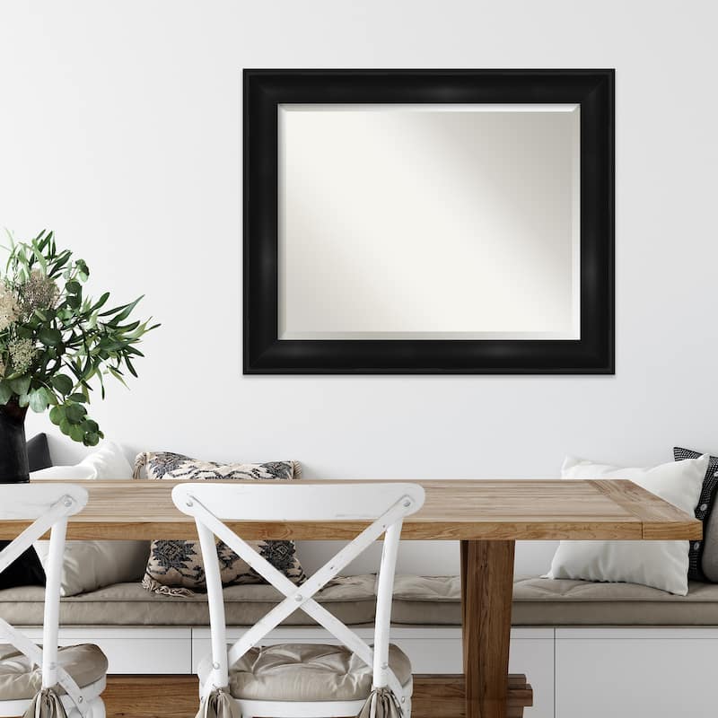 Beveled Wall Mirror - Grand Black Frame - Grand Black