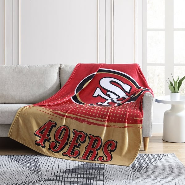 San Francisco 49ers NFL Licensed Gradual Plush Throw Blanket - Bed Bath u0026  Beyond - 35381611